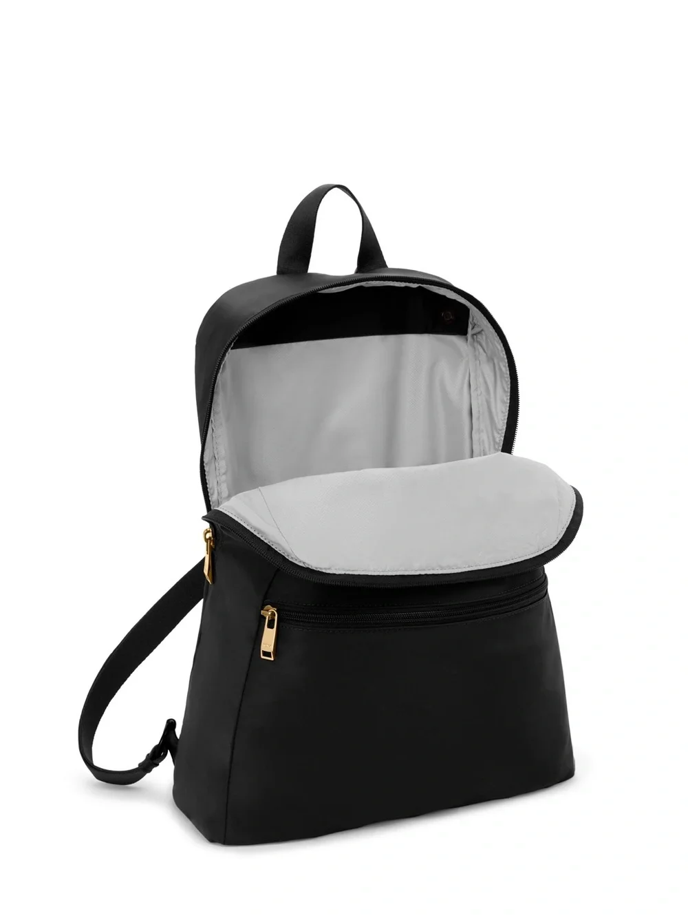 NEW! Tumi Black Nylon Just in Case Backpack with Gold-Tone Hardware Accents